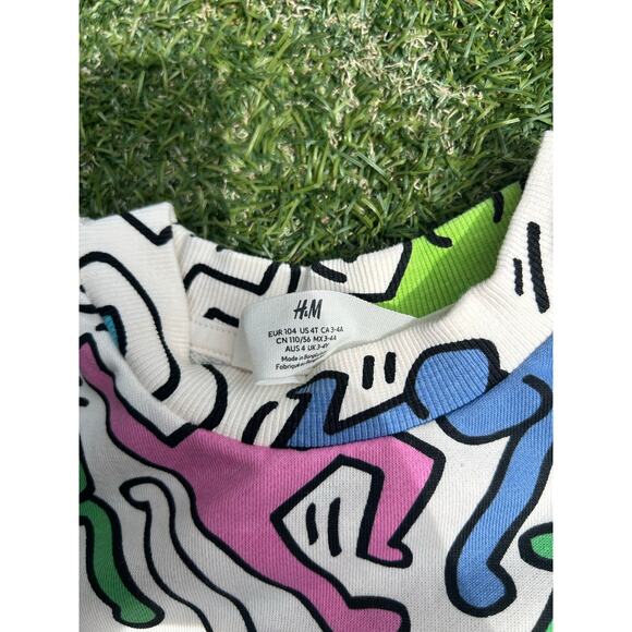 H&M x Keith Haring Style 2-Piece Set Kids Size 4T - Picture 3 of 3